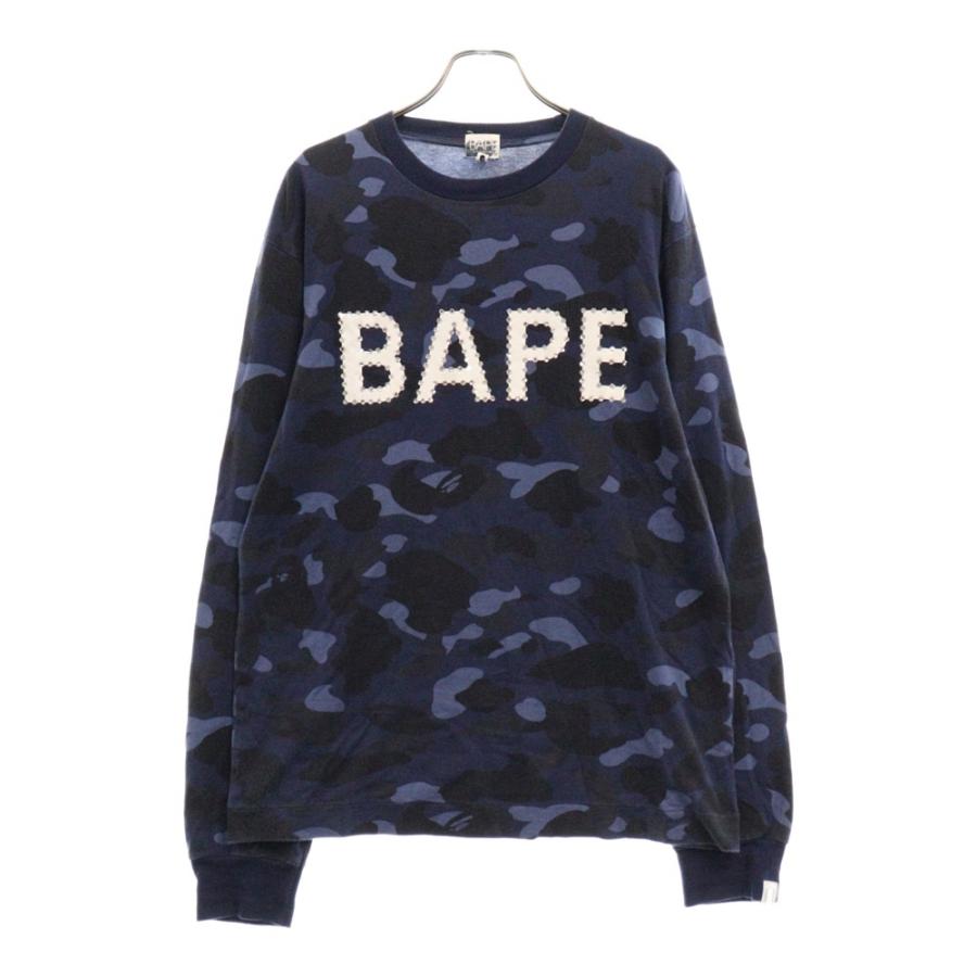 A BATHING APE アベイシングエイプ BAPE BLUE CAMO STUDS L/S A BATHING APE アベイシングエイプ BAPE BLUE CAMO STUDS L/S