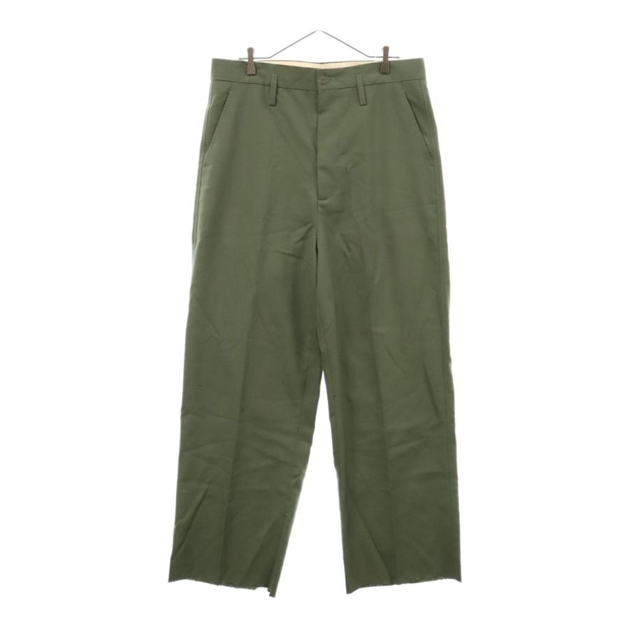 MARNI マルニ 18SS ウールトロピカル ワイドスラックスパンツ カーキ 
