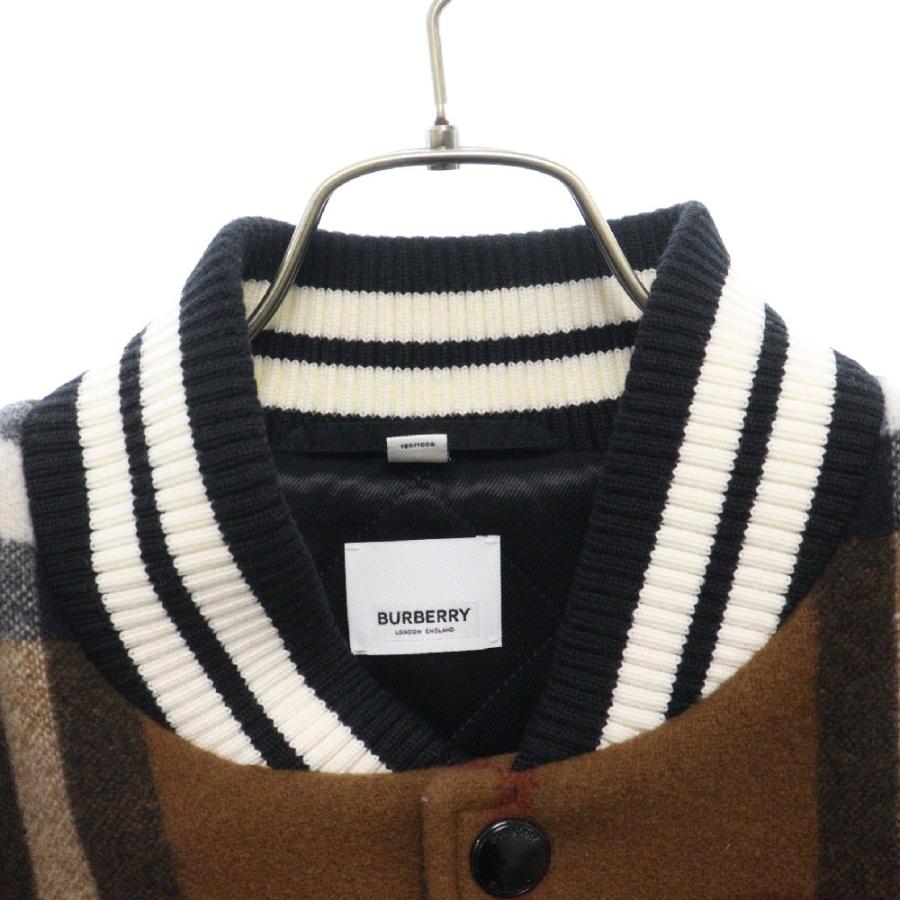 BURBERRY バーバリー Felton B Logo Check Wool Blend Varsity BURBERRY バーバリー Felton B Logo Check Wool Blend Varsity