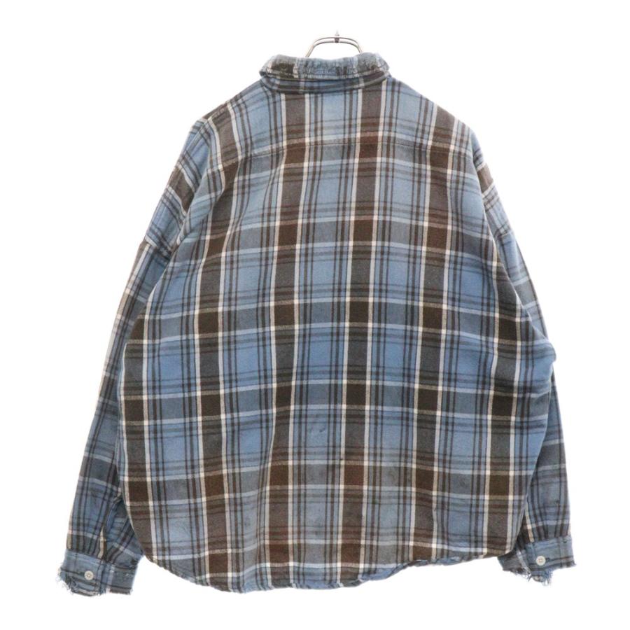 SAINT MICHAEL セントマイケル 24AW FRANNEL SHIRT ダメージ加工 SAINT MICHAEL セントマイケル 24AW FRANNEL SHIRT ダメージ加工