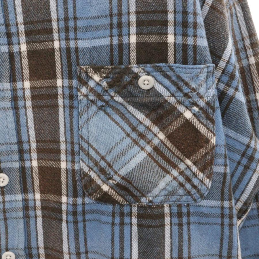 SAINT MICHAEL セントマイケル 24AW FRANNEL SHIRT ダメージ加工 SAINT MICHAEL セントマイケル 24AW FRANNEL SHIRT ダメージ加工