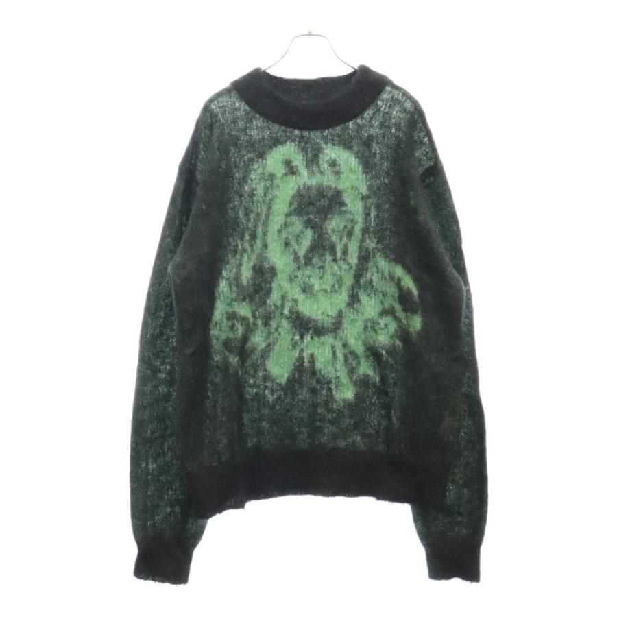 セントマイケル 22AW ×ボーンレイズド クルーネック長袖モヘヤニット 