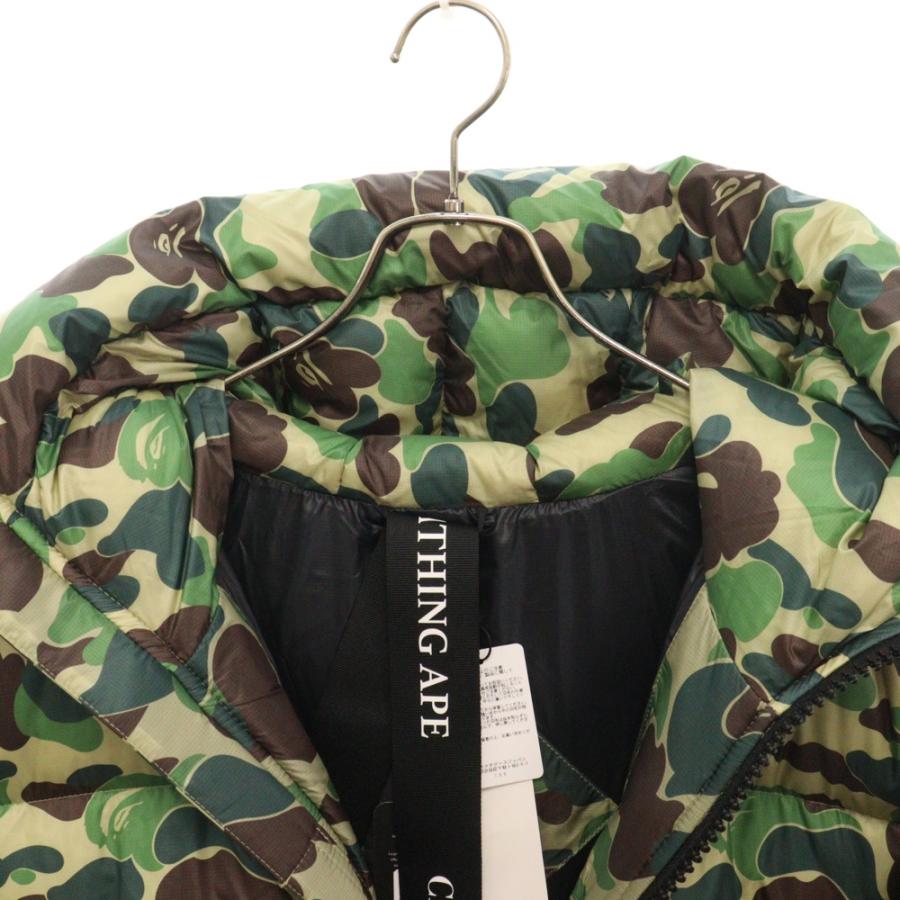 A BATHING APE アベイシングエイプ ダウンジャケット 迷彩 柄 緑 