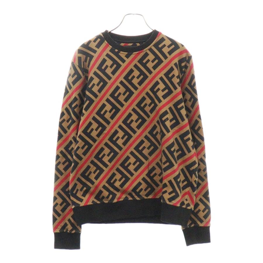 FENDI フェンディ Sweat Shirt ズッカ柄 裏起毛 クルーネック 