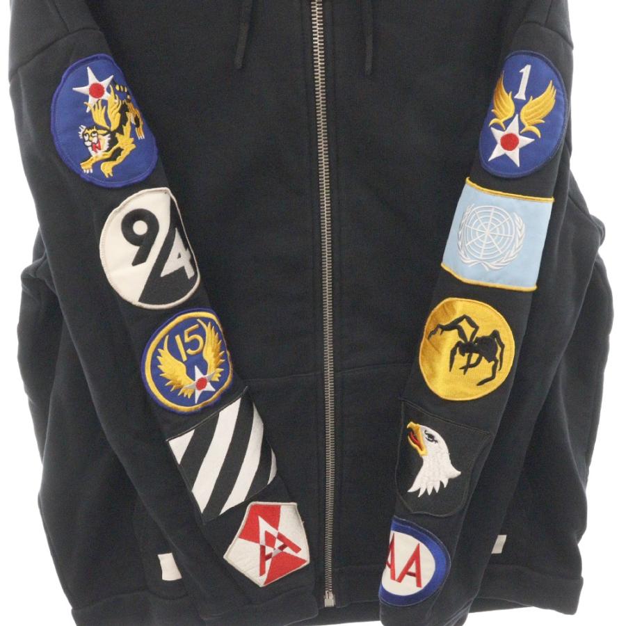 OFF-WHITE オフホワイト 16AW Patch Zip Hoodie アームパッチ ジップ  