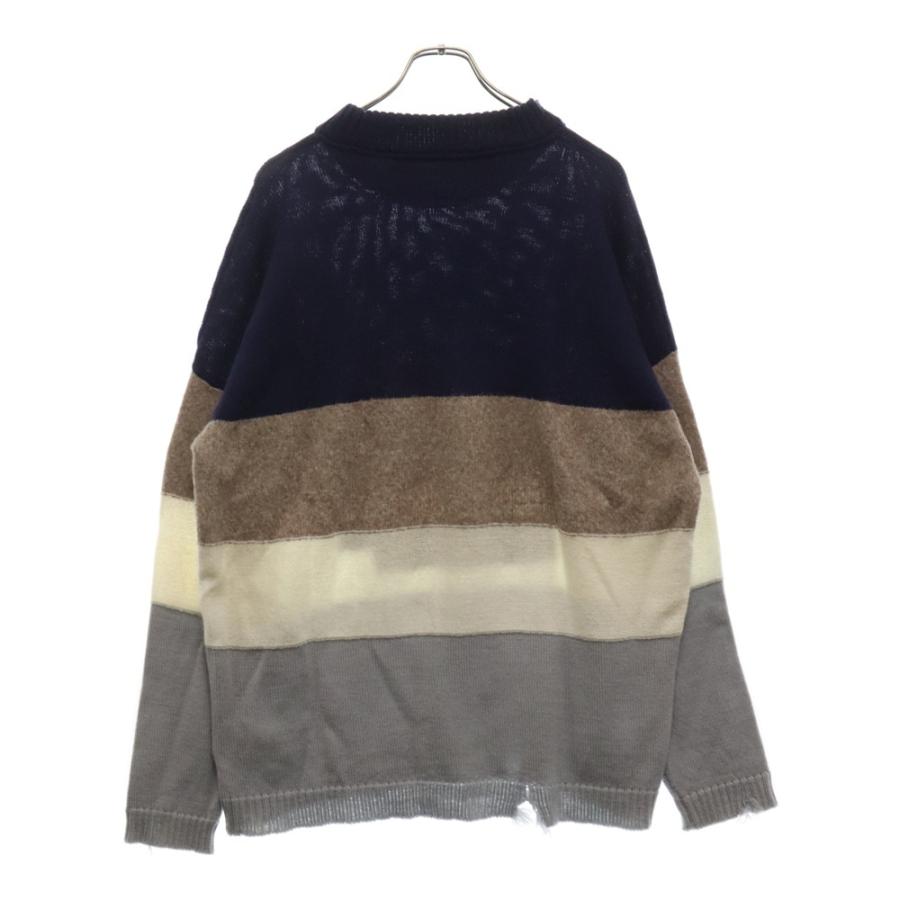OFF-WHITE オフホワイト 19AW Logo Intarsia Striped Knit クルー