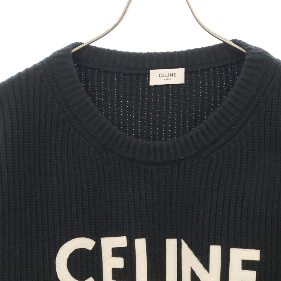 セリーヌ　ニット　フロントロゴ　オーバーサイズ　Sサイズ CELINE セリーヌ フロントロゴデザイン オーバーサイズ ニット