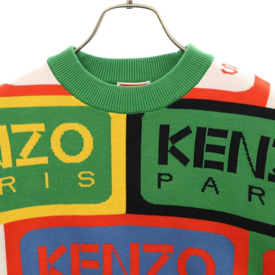 KENZO（ケンゾー） PARIS LABEL JUMPER 総柄 ニットセーター マルチ 