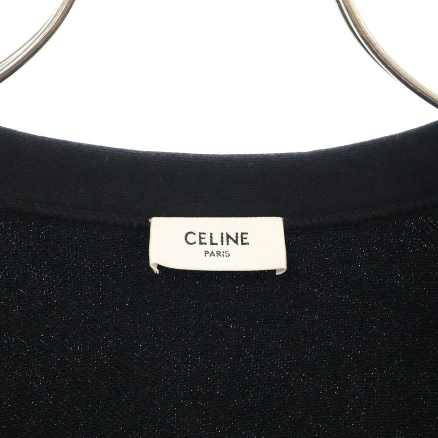 CELINE セリーヌ 22SS オーバーサイズ バックロゴプリント カーディガン ブラック 2Y672670Q CELINE（セリーヌ） 22SS オーバーサイズ バックロゴプリント