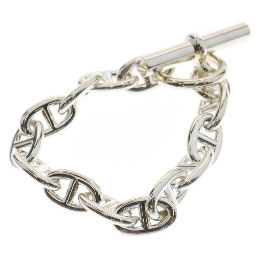 HERMES シルバーチェーンブレスレットGM 12コマ ブレスレット美品 HERMES エルメス ブレスレット シェーヌダンクル GM 12コマ