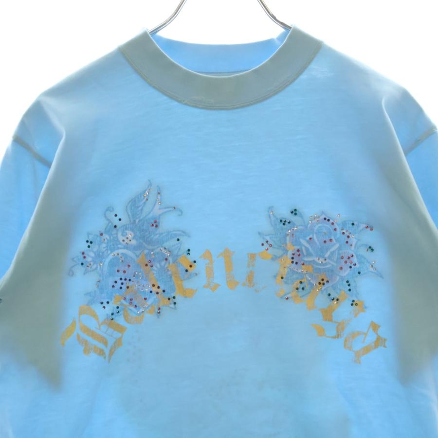 【BALENCIAGA】Tacky Tattoo Tシャツ★ライトブルー★Lサイズ BALENCIAGA (バレンシアガ) Tacky Tattoo スモールフィット