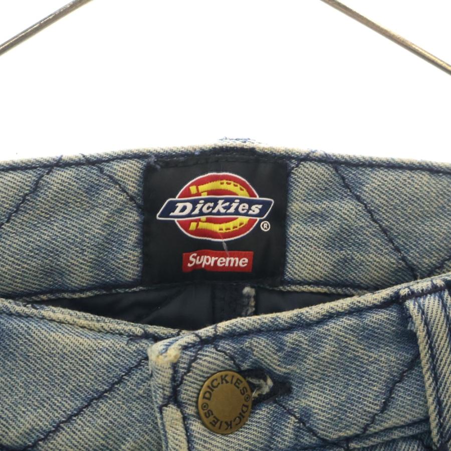 シュプリーム×ディッキーズ キルテッド ダブルニー ペインターパンツ インディゴ Supreme シュプリーム 21AW ×Dickies Quilted Double Knee