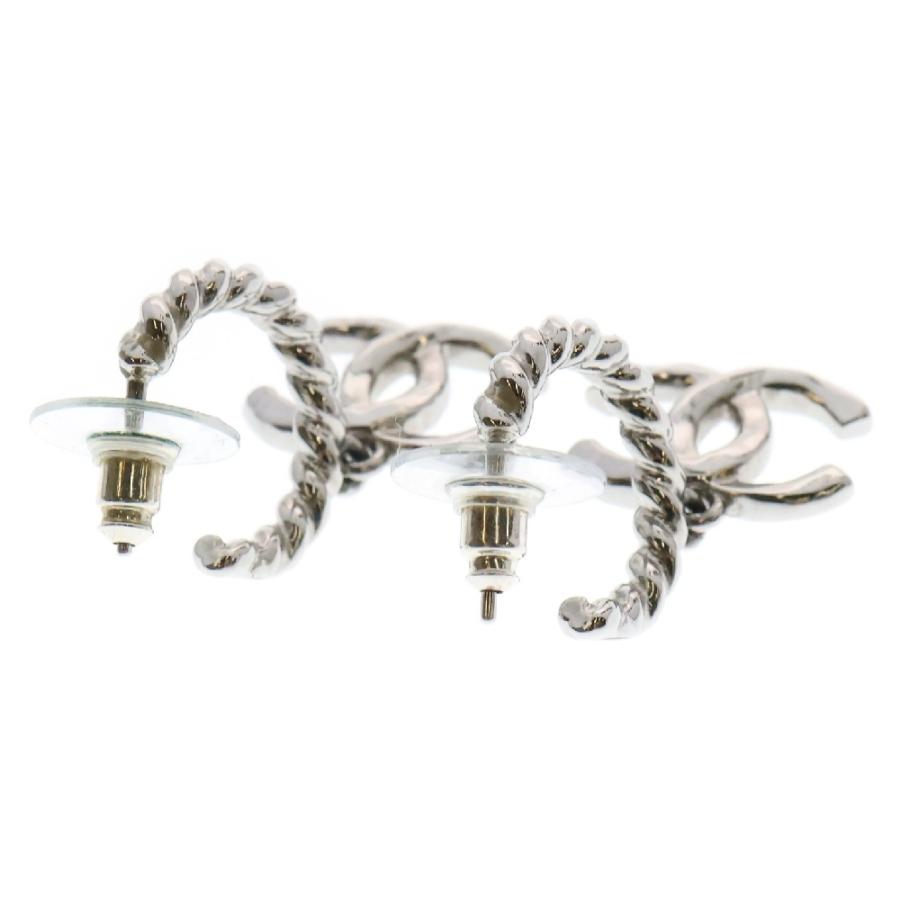 CHANEL (シャネル) L25C ココマーク フープピアス シルバー