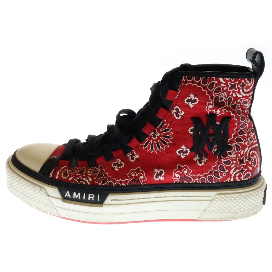 AMIRI 赤　ペイズリー柄シューズ AMIRI（アミリ） 22AW BANDANA MA COURT HIGH バンダナ ハイカット