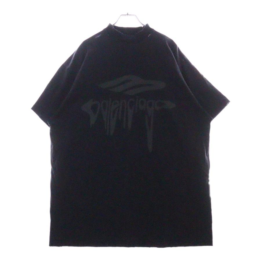 BALENCIAGA（バレンシアガ） フロントロゴプリント ダメージ加工 半袖T