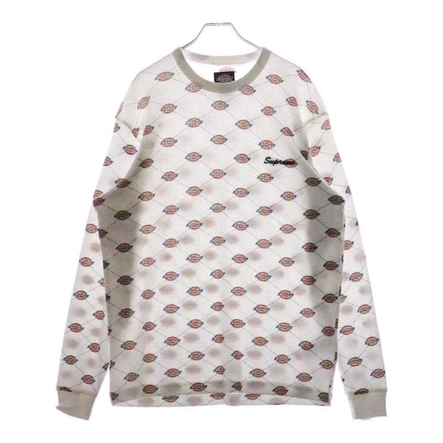 Supreme × DICKIES / 22AW/× Dickies Thermal/サーマル/長袖Tシャツ/M/コットン/WHT/総柄 Supreme SUPREME シュプリーム 22AW ×Dickies Thermal L/S TEE