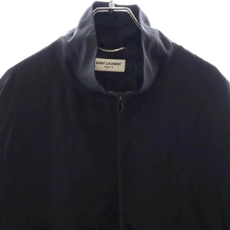SAINT LAURENT ベルベット テディジャケット カサンドラロゴ 装飾 SAINT LAURENT - saint laurent ベルベット テディジャケット