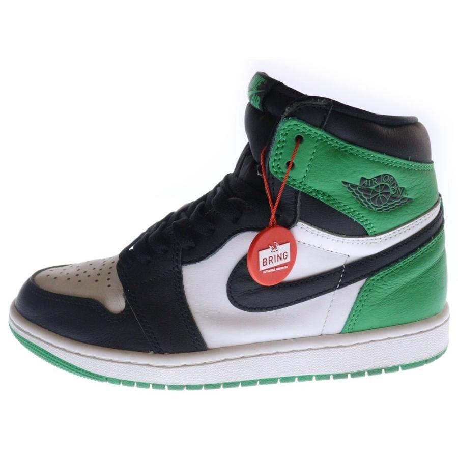NIKE ナイキ AIR JORDAN 1 HI Black and Lucky Green エア