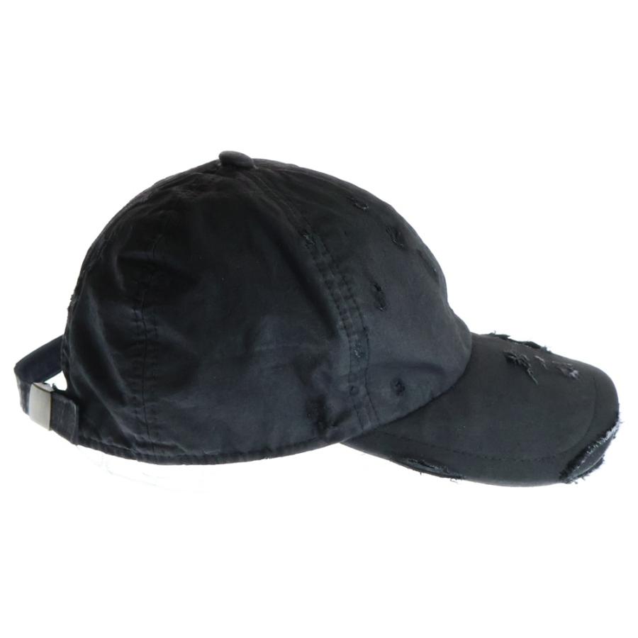 Marking Distance ダメージ加工キャップ Marking Distance CRUST HAT ダメージ加工 帽子 キャップ ブラック