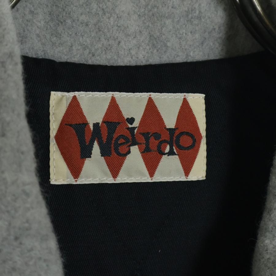 WEIRDO（ウィアード） バックロゴ刺繍 ウール ジップアップジャケット
