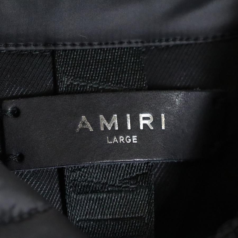 AMIRI（アミリ） BONES VARSITY JACKET ウール ロゴ刺繍 レザー