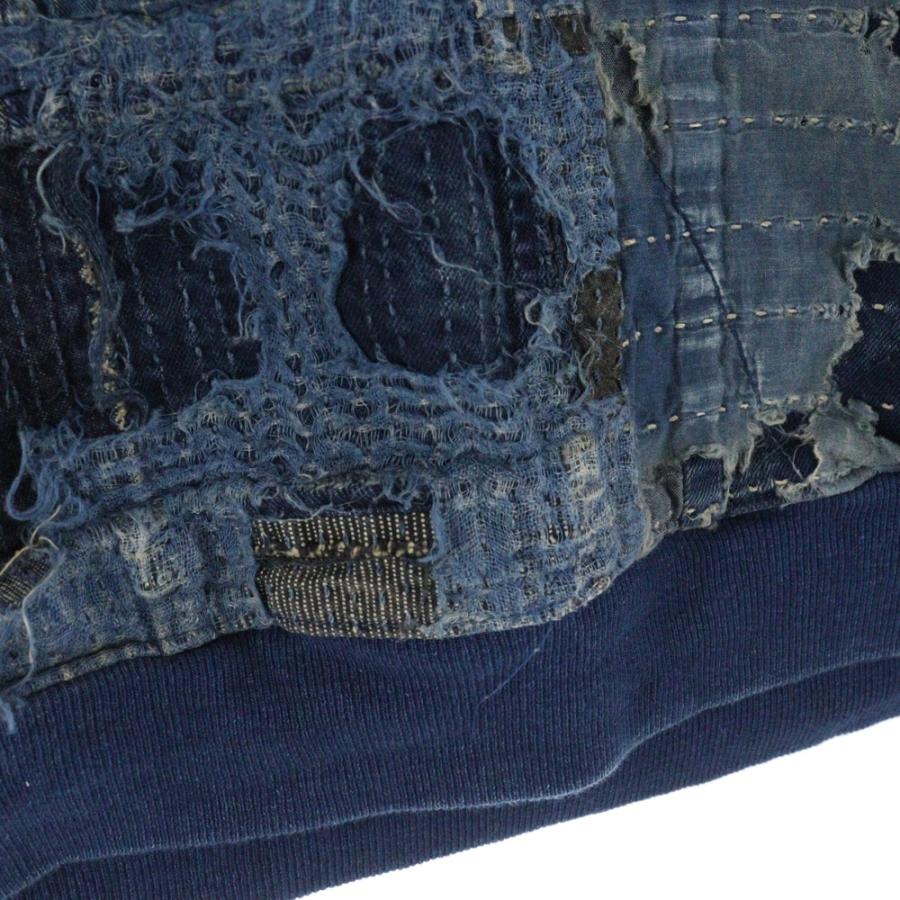 KAPITAL（キャピタル） 25SS BORO×IDG裏毛 ハーフZIPベスト インディゴ