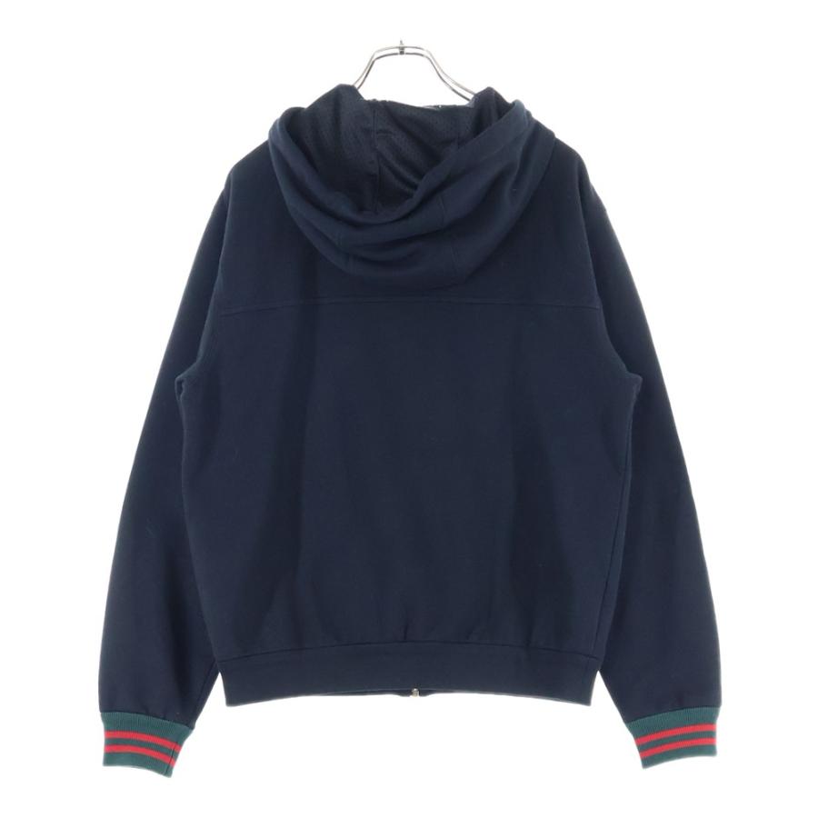 GUCCI（グッチ） GG Cotton Jersey Hooded GGロゴパッチ付き ジップ
