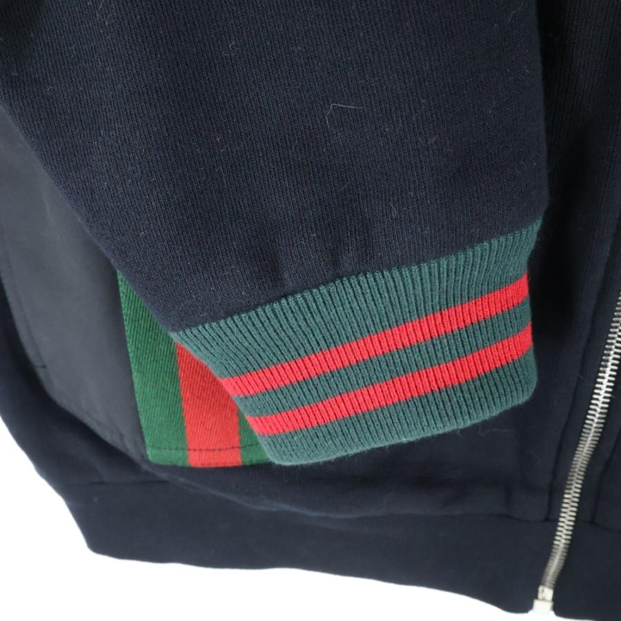 GUCCI（グッチ） GG Cotton Jersey Hooded GGロゴパッチ付き ジップ