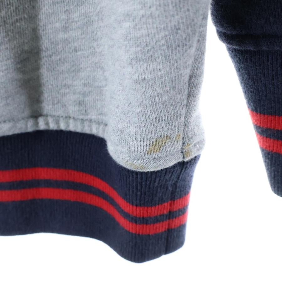 STUSSY スタジャン スウェット ネイビー グレー STUSSY（ステューシー） カレッジデザイン スウェット スタジャン