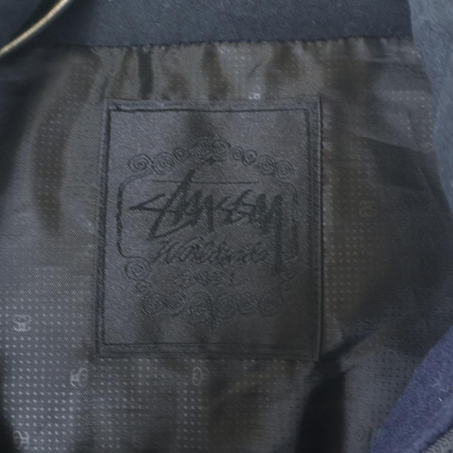 STUSSY（ステューシー） ウール フード付き ダウンベスト ネイビー