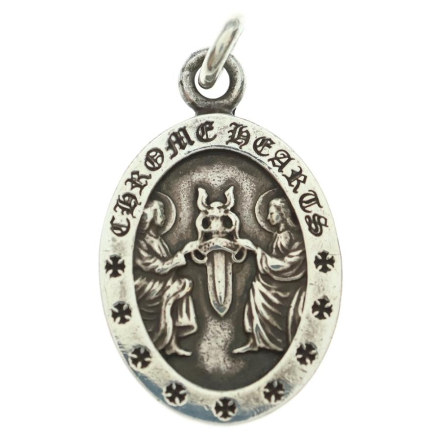 鑑定済み　超美品　クロムハーツ　エンジェルメダル　オーバル　ネックレストップ CHROME HEARTS クロムハーツ ANGEL MEDAL OVAL オーバルエンジェル