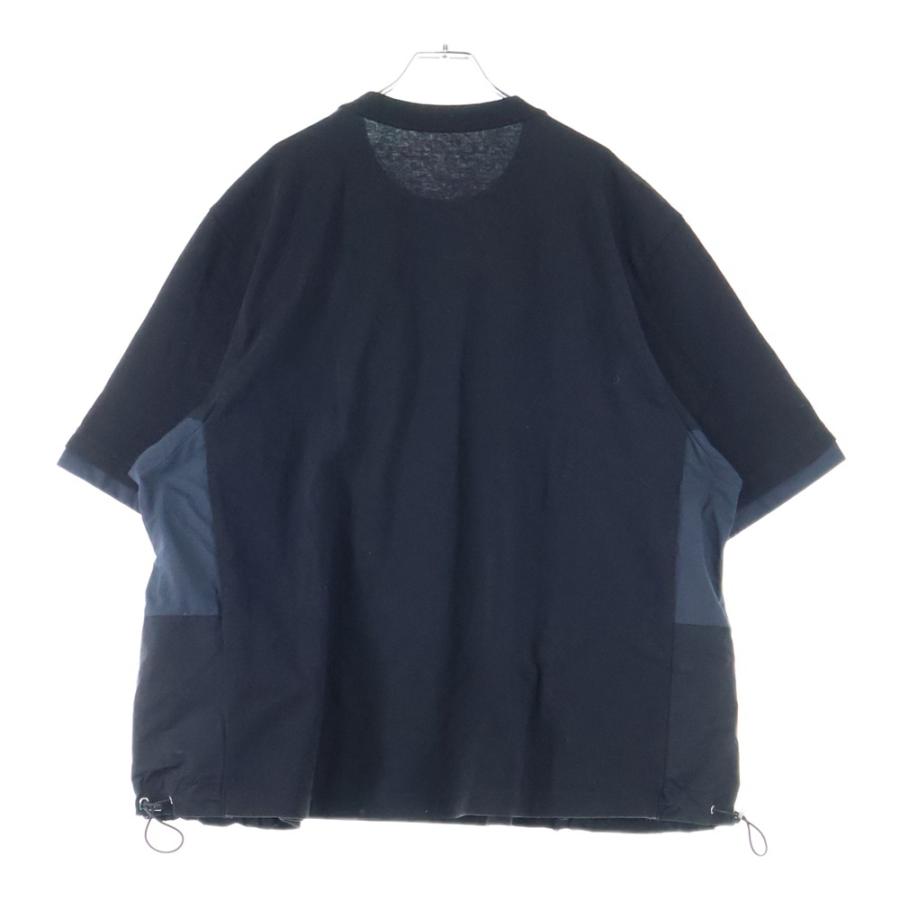 sacaiサイドジップ チュール切り替え 半袖シャツ ネイビー sacai（サカイ） 22SS Spots Mix T-shirts スポーツミックスTシャツ
