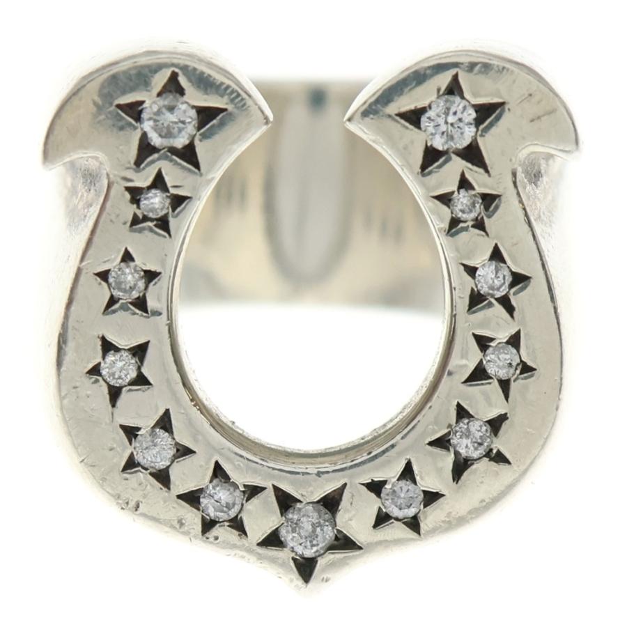 TENDERLOIN テンダーロイン　ホースシューリング　ダイヤ付き　シルバー TENDERLOIN(テンダーロイン) ホースシューリングダイヤ入りリング