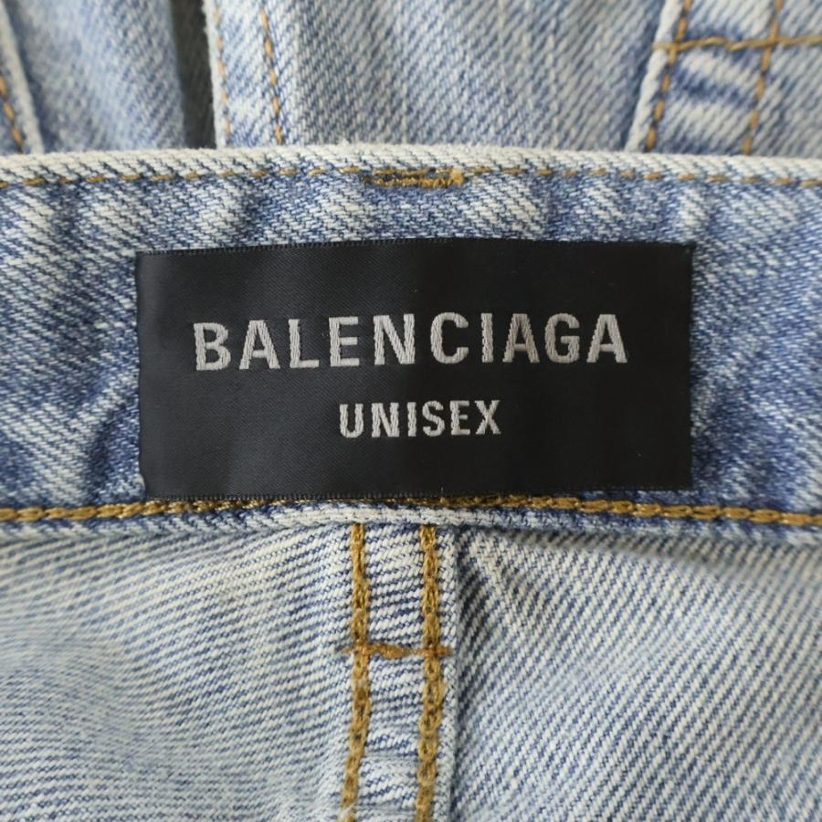BALENCIAGA（バレンシアガ） デストロイ加工 バギーデニムパンツ