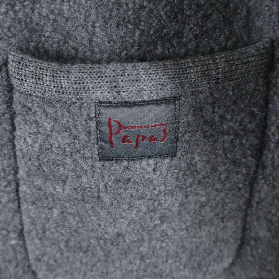 PAPAS（パパス） フロントボタンデザイン ウールコート アウター