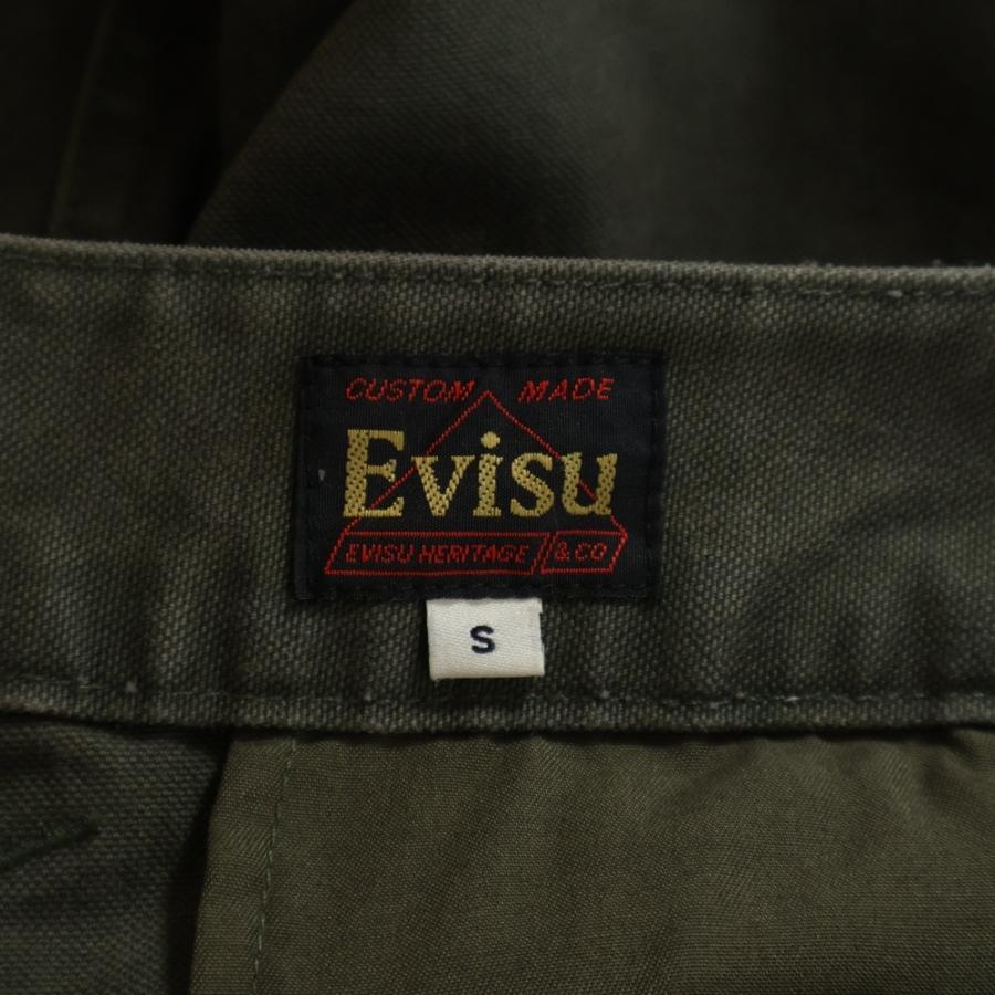 EVISU（エヴィス） エビス ロゴ刺繍 カーゴパンツ カーキ