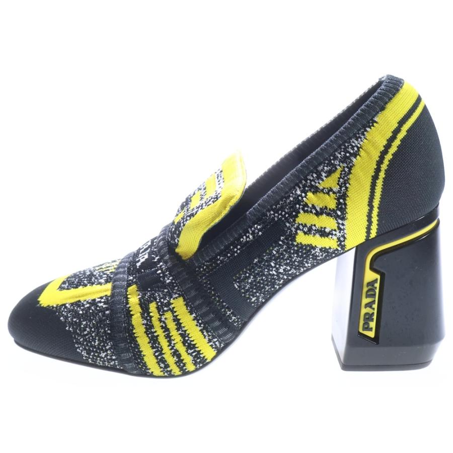 PRADA（プラダ） Knit court pumps ニットチャンキーヒール パンプス