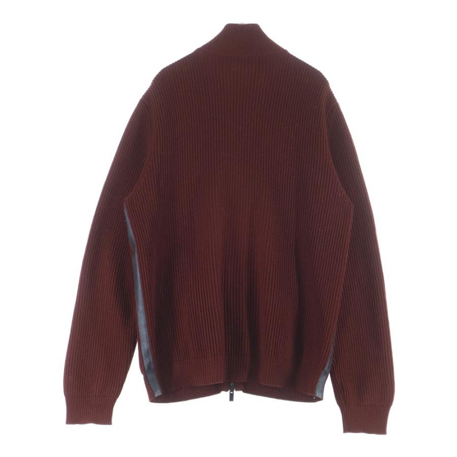 HERMES エルメス Ds Knit ドライバーズニット ジップアップハイネックニットセーター バーガンディ HERMES（エルメス） Drivers Knit ドライバーズニット ジップアップ