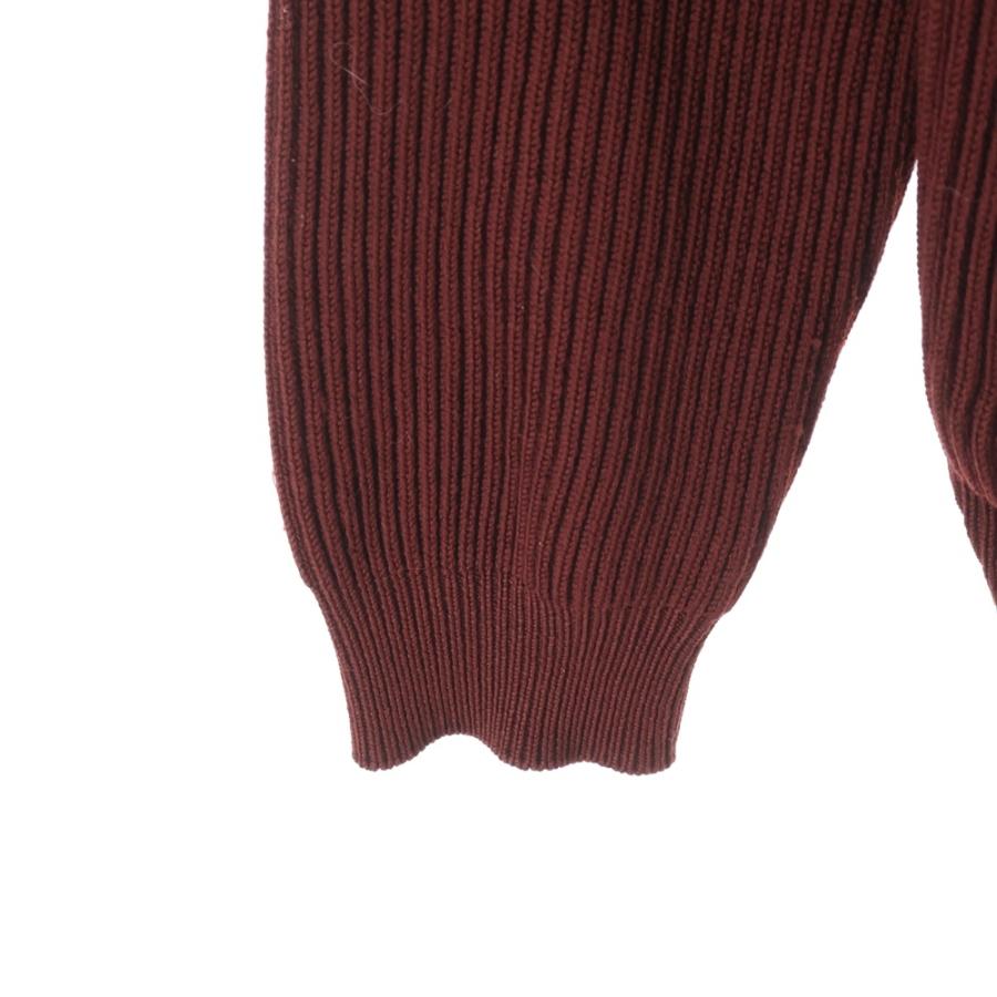 HERMES エルメス Ds Knit ドライバーズニット ジップアップハイネックニットセーター バーガンディ HERMES（エルメス） Drivers Knit ドライバーズニット ジップアップ