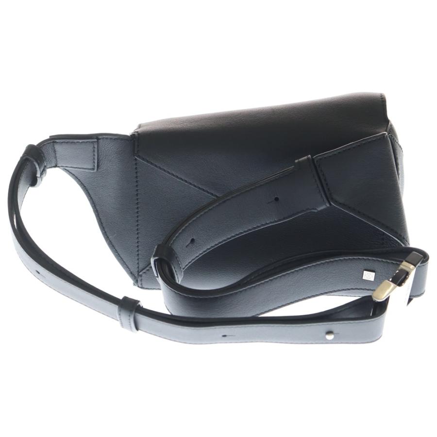 LOEWE ロエベ Puzzle Edge Small Bumbag パズルエッジスモールバムバッグ レザーウエストバッグ ショルダーバッグ B510EB1X03 ブラック LOEWE（ロエベ） ボディバッグ PUZZLE EDGE SMALL BUMBAG パズル