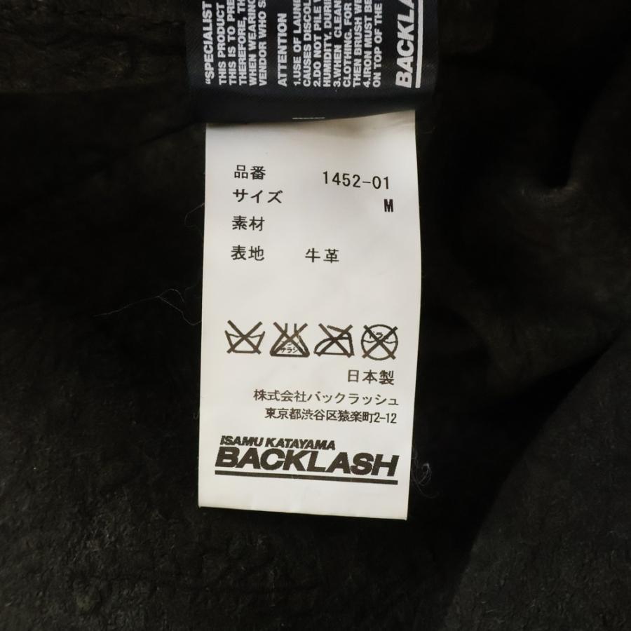 イサムカタヤマ バックラッシュ カウレザー シャツ 牛革 ブラック ３ ISAMU KATAYAMA BACKLASH イサムカタヤマバックラッシュ ペイズリー総