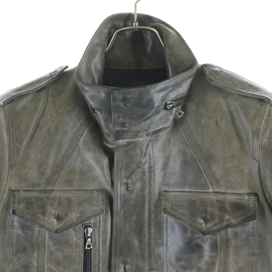 イサムカタヤマバックラッシュミリタリージャケット ISAMU KATAYAMA BACKLASH イサムカタヤマバックラッシュ カウレザー