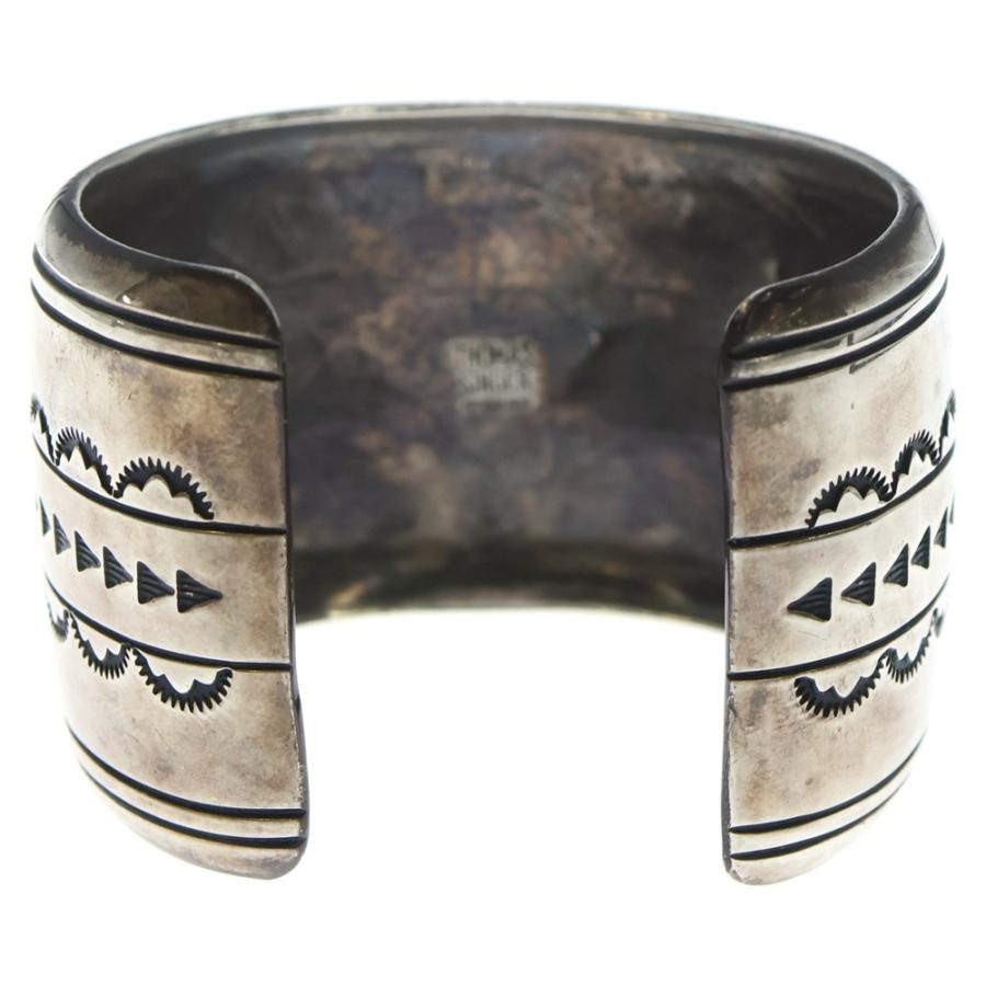 インディアンジュエリー THOMAS SINGER NAVAJO SILVER CUFF BRACELET ナバホ トーマス シンガー カフ ブレスレット シルバー_1