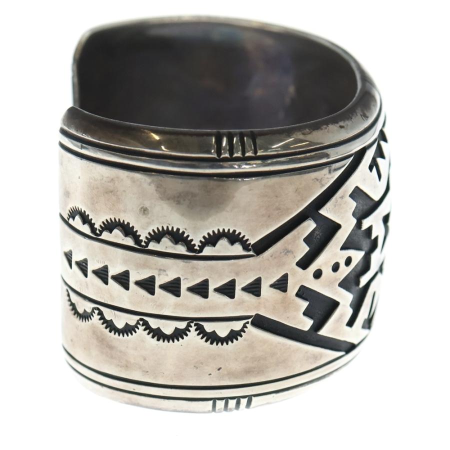 インディアンジュエリー THOMAS SINGER NAVAJO SILVER CUFF BRACELET ナバホ トーマス シンガー カフ ブレスレット シルバー_2