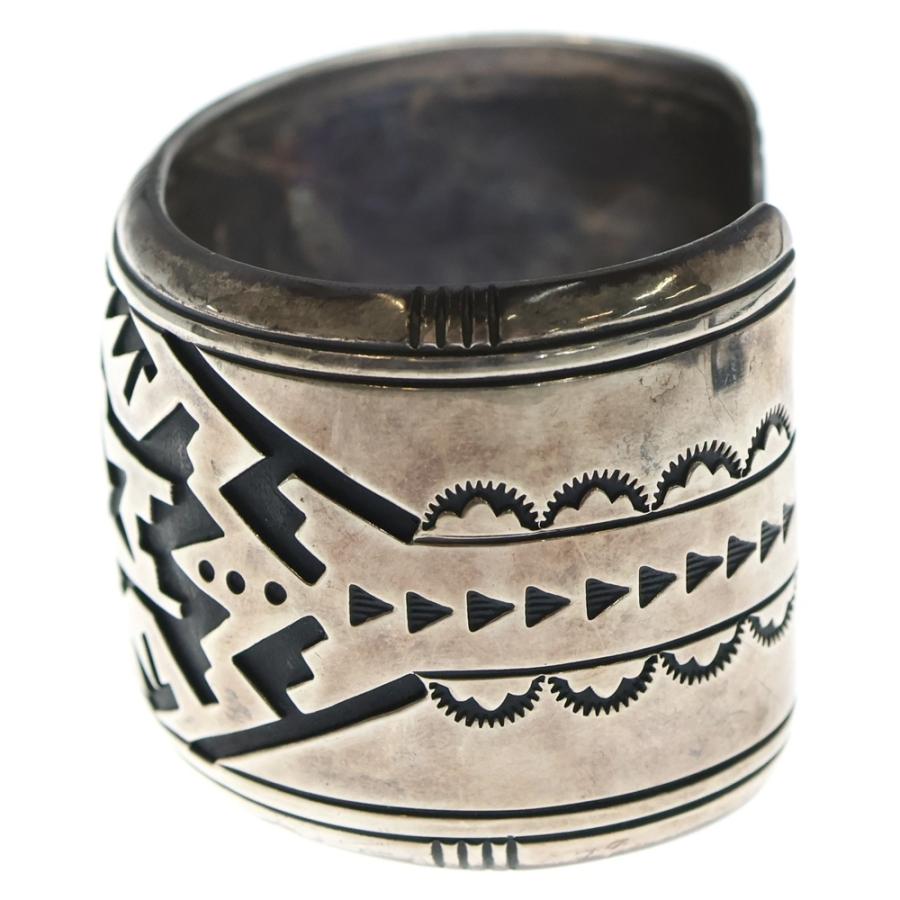 インディアンジュエリー THOMAS SINGER NAVAJO SILVER CUFF BRACELET ナバホ トーマス シンガー カフ ブレスレット シルバー_3