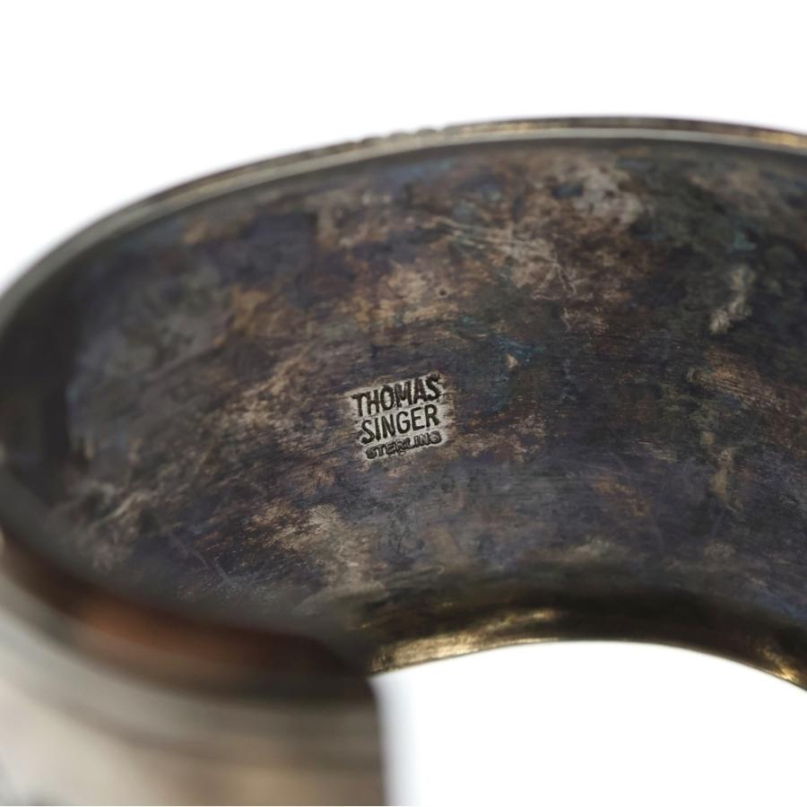 インディアンジュエリー THOMAS SINGER NAVAJO SILVER CUFF BRACELET ナバホ トーマス シンガー カフ ブレスレット シルバー_4