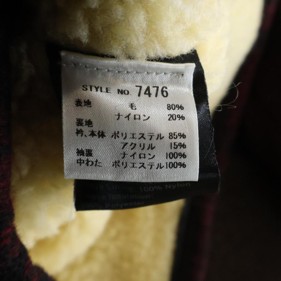 SCHOTT ショット フラワービッグコンチョ ウールチェック柄 ボアランチ