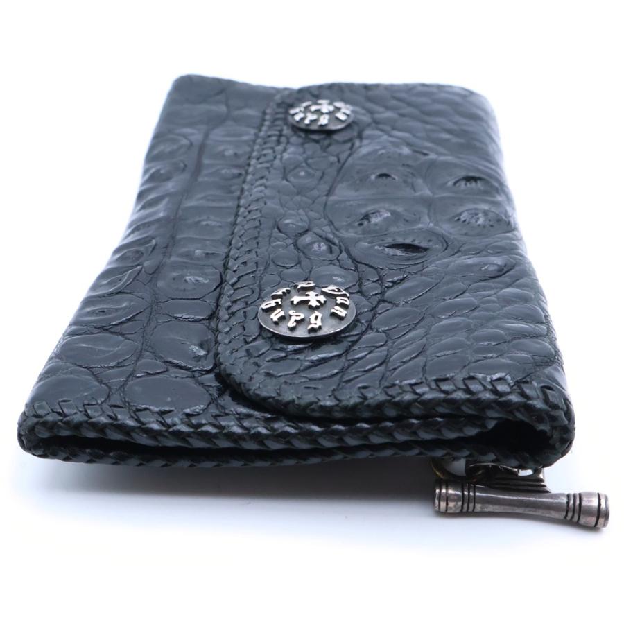 【美品】ヴァンアンバーグ　長財布 VAN AMBURG ヴァンアンバーグレザーズ Crocodile Medium Biker Wallet