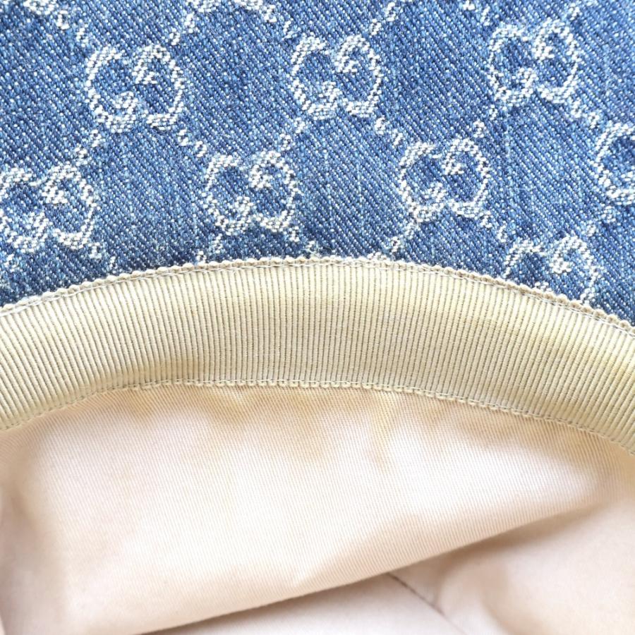 GUCCI（グッチ） GGワイドブリムハット デニム 帽子 インディゴ 631958