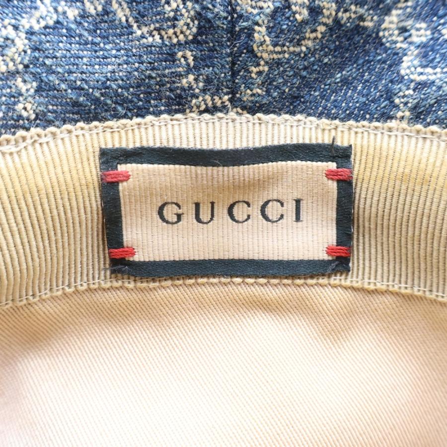 GUCCI（グッチ） GGワイドブリムハット デニム 帽子 インディゴ 631958